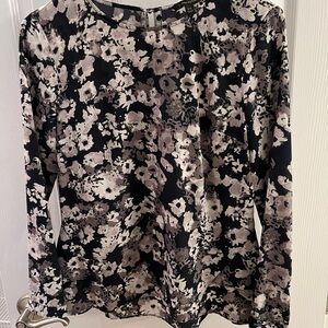 Banana Republic Graphic Black and White Blouse